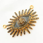 Load image into Gallery viewer, DP508A. Diamond Sterling Silver Eye Enamel Pendant with Gemstone
