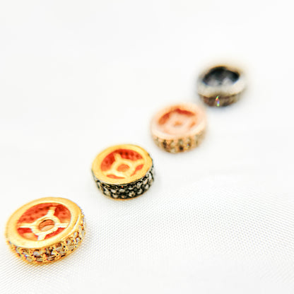 DC807. Diamond & Sterling Silver Spacer Bead