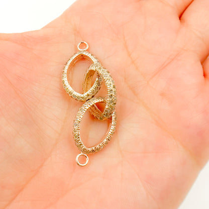 Sterling Silver Marquise Link Connector Pendant