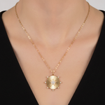 Load image into Gallery viewer, PFC33230. 14K Solid Gold Diamond Star Necklace