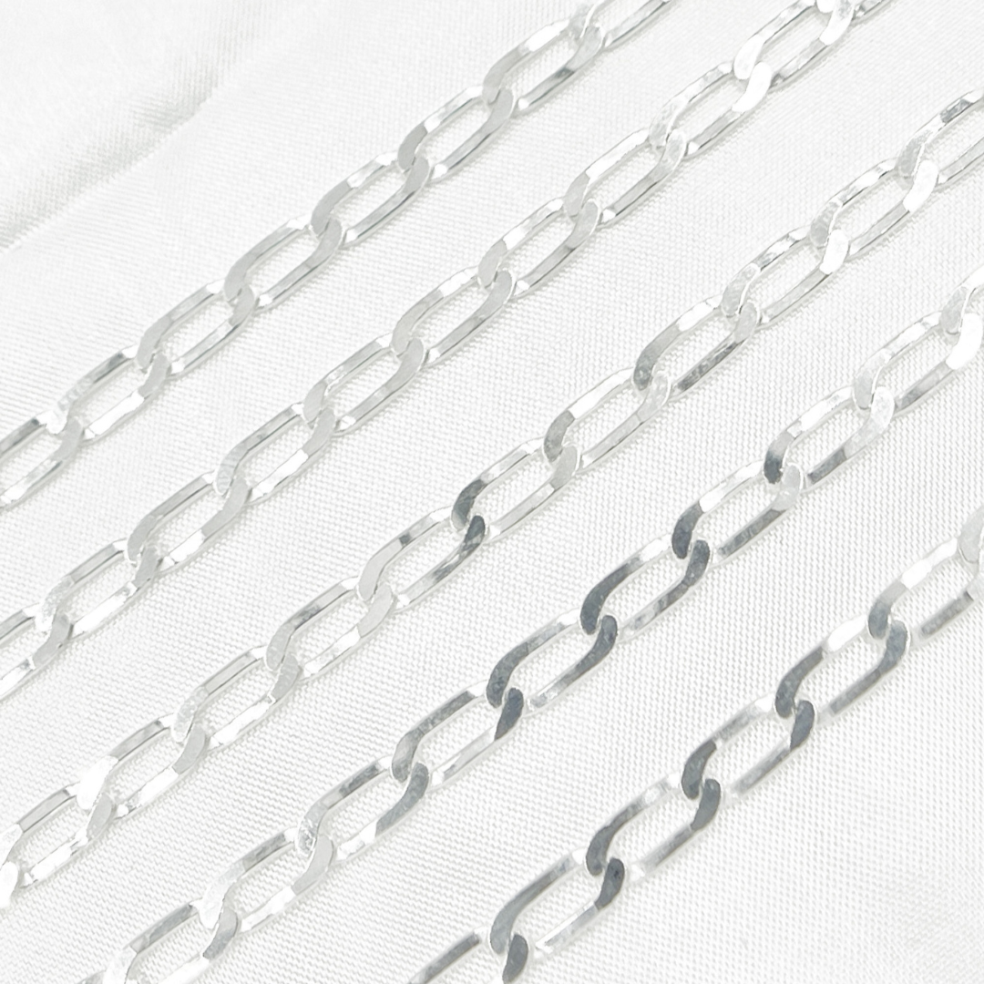 Z60SS. Sterling Silver Flat Curb Link Chain