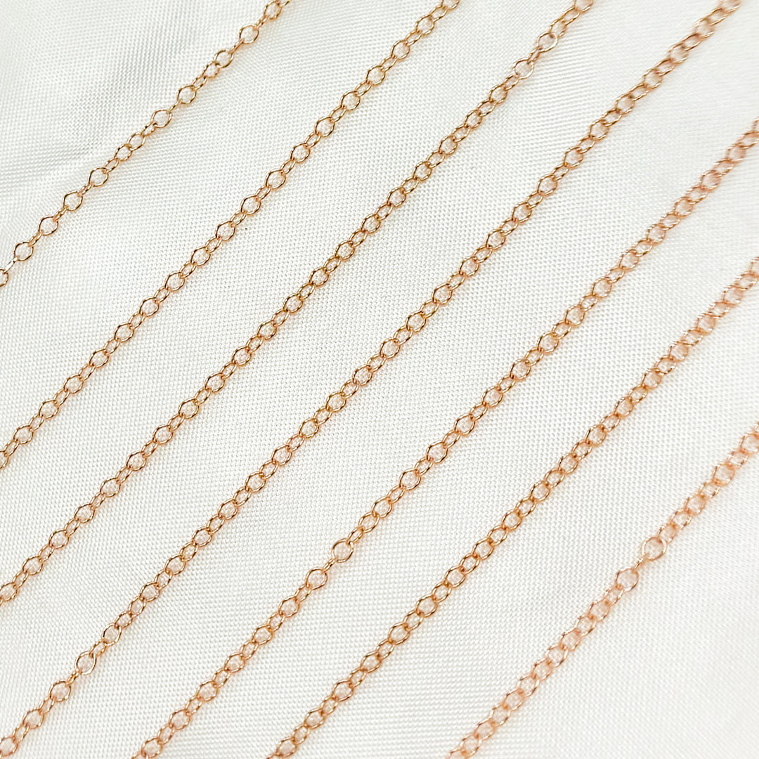 1218RGF. Rose Gold-Filled Smooth Cable Chain