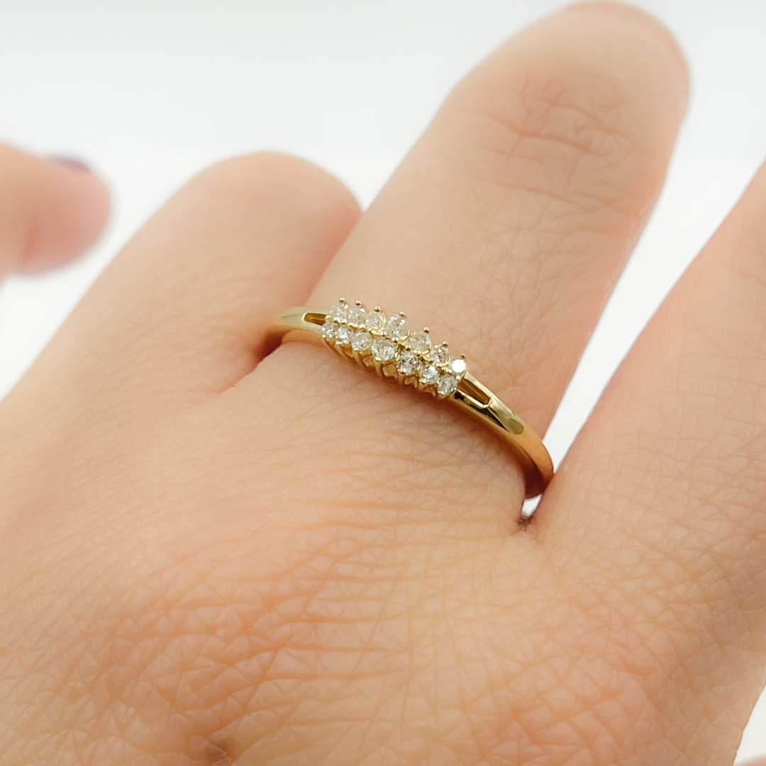 14K Solid Gold Diamond Ring. GDR29