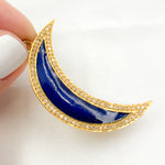 Load image into Gallery viewer, DP476A. Diamond Sterling Silver Moon Enamel Pendant
