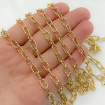 Load image into Gallery viewer, Gold Plated 925 Sterling Silver Diamond Cut Paperclip Chain