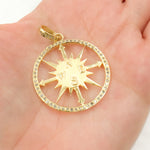 Load image into Gallery viewer, DP397. Diamond Sterling Silver Round Compass Pendant
