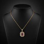 Load image into Gallery viewer, CP97256RU6X4. 14K Solid Gold Ruby Octagon Charm