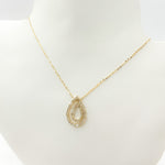 Load image into Gallery viewer, 14k Solid Gold Diamond Double Drop Necklace. NT401023
