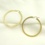 Load image into Gallery viewer, GER123. 14K Solid Gold Hollow Hoop with Engraving