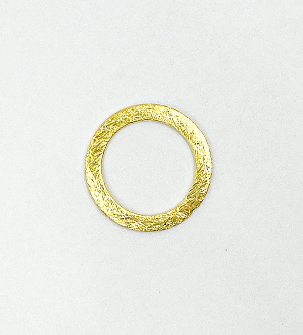 Gold Plated 925 Sterling Silver  Connector Round Shape 15 mm. GPBS2