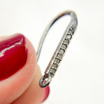 Load image into Gallery viewer, Pave Diamond &amp; 925 Sterling Silver Black Rhodium Ear Wire. DC497
