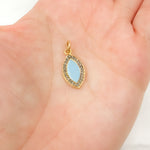 Load image into Gallery viewer, DC035A. Diamond Sterling Silver Marquise Enamel Pendant
