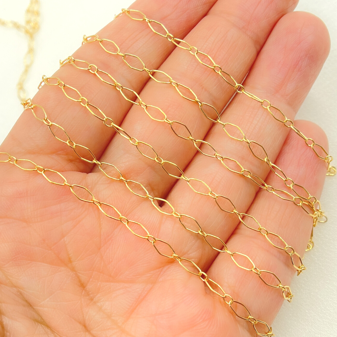 Smooth Round Chain 1370GF. 14K Yellow Gold Filled Smooth Diamond and Round Link Chain