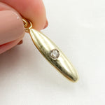 Load image into Gallery viewer, DP1108. Diamond Sterling Silver Oval Pendant
