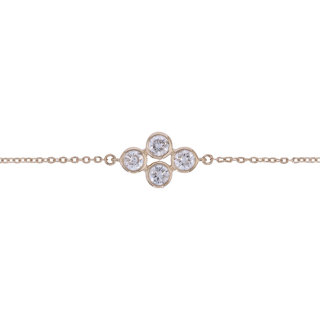 BFG61266. 14K Solid Gold Diamond Fancy Bangle