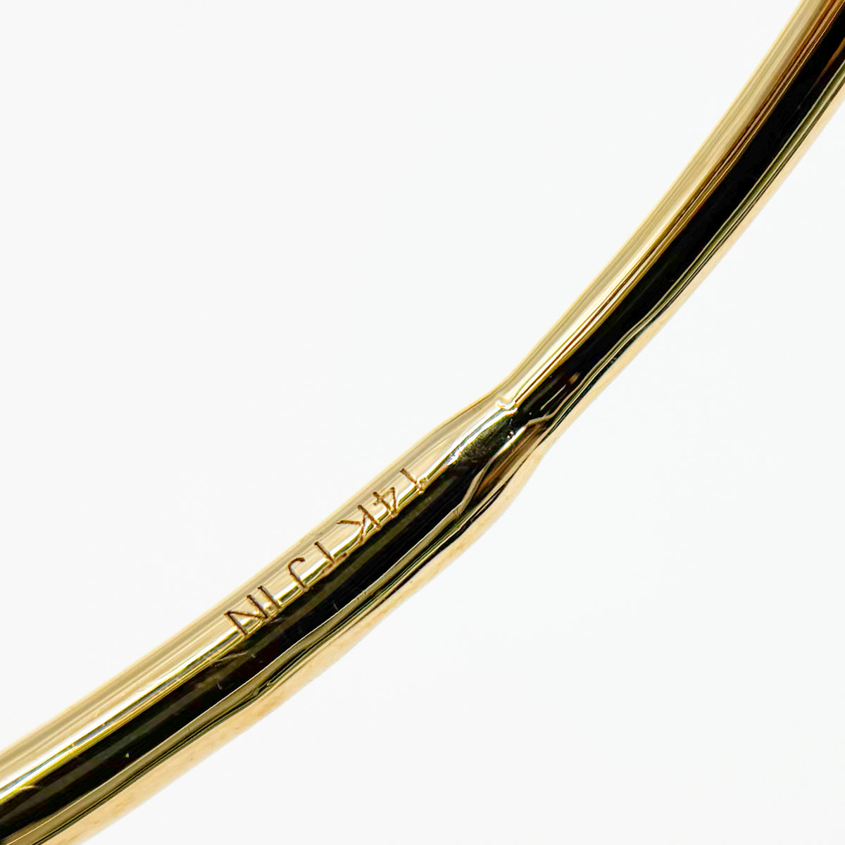 Buy 14K Solid Gold Emerald Bangle
