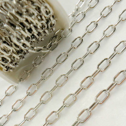 Sterling Silver Flat Oval Link Chain