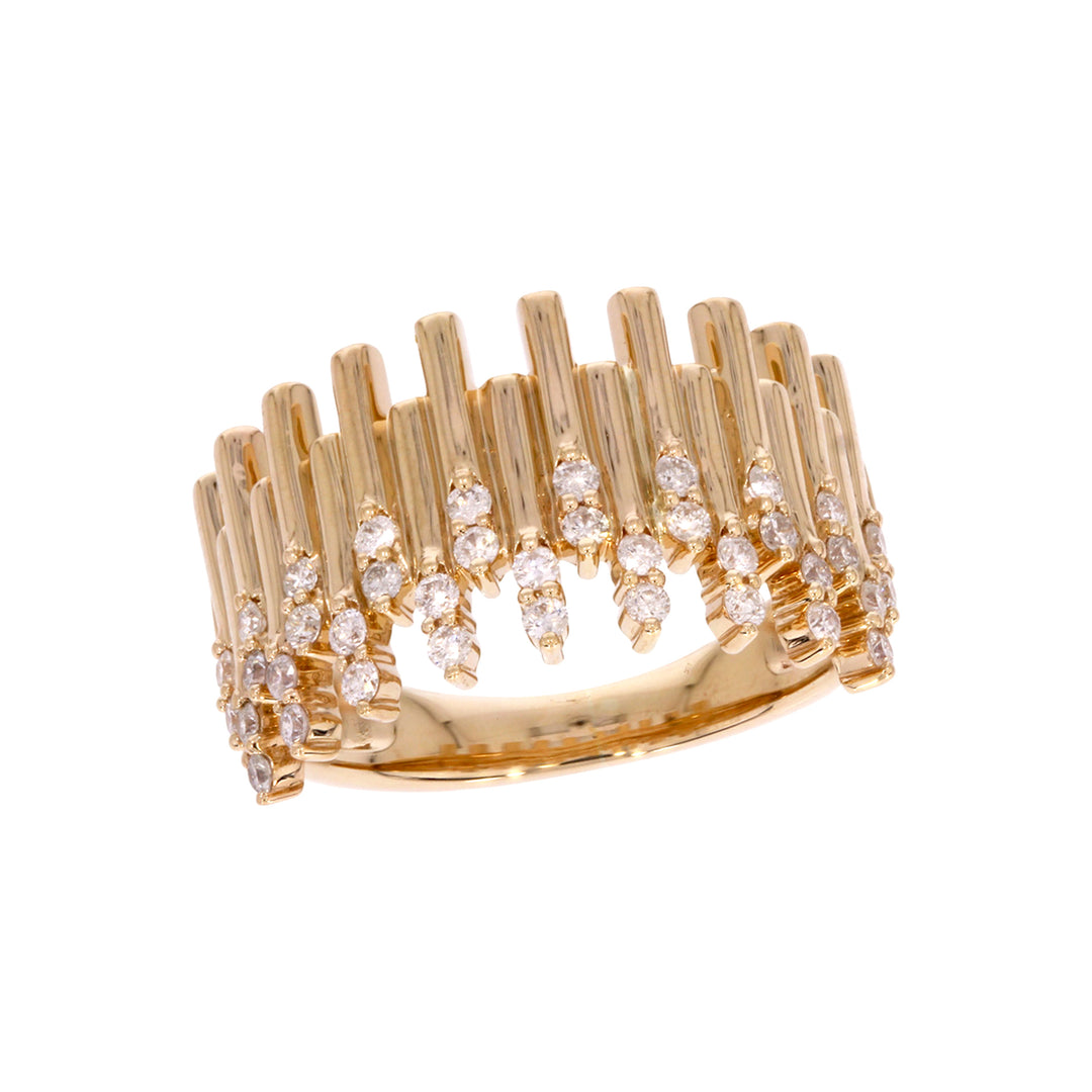 RFG19504. 14K Solid Gold Diamond Band Ring