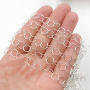 886SS. Sterling Silver Smooth Round Link Chain