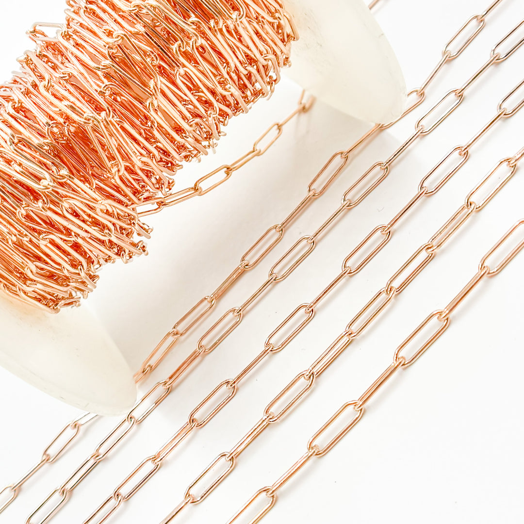 4002RGF. Rose Gold Filled Paperclip Chain