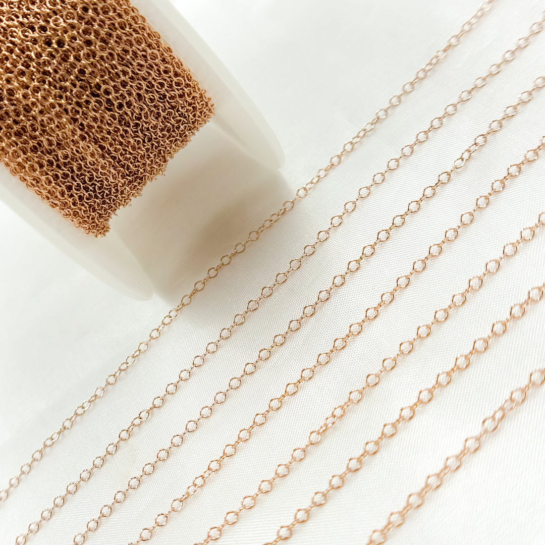 1218RGF. Rose Gold-Filled Smooth Cable Chain