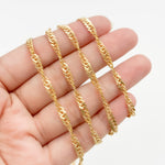 Load image into Gallery viewer, V319GF. 14K Gold Filled Twisted Singapore Unfinished Chain