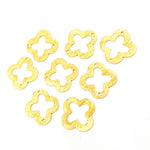 Load image into Gallery viewer, GPBS17. 15mm Gold-plated Sterling Silver Brushed Flower Connector
