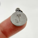 Load image into Gallery viewer, DC069. Diamond Sterling Silver Letter &quot;J&quot; Round Charm
