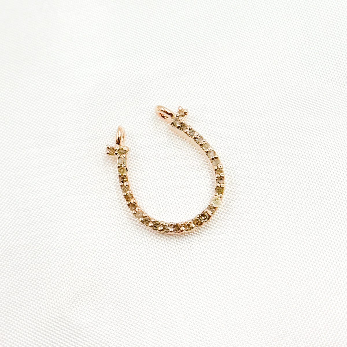 Buy Now Diamond Silver Horseshoe Pendant