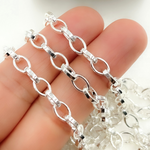 Load image into Gallery viewer, V64SS. Sterling Silver Flat Oval Link Chain
