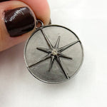 Load image into Gallery viewer, DP743. Diamond Sterling Silver Round Star Charm
