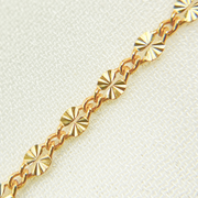 V186GF. 14k Gold Filled Diamond Cut Marina Link Chain