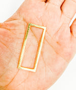 Load image into Gallery viewer, Gold Plated 925 Sterling Silver Rectangular Shape. RS1
