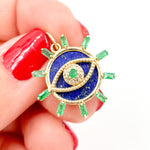 Load image into Gallery viewer, 14K Gold Evil Eye Pendants