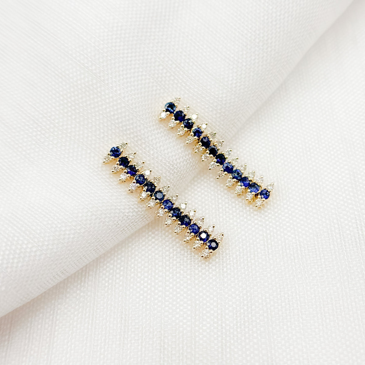 Buy Now 14k Solid Gold Diamonds & Gemstones Dangle Earrings