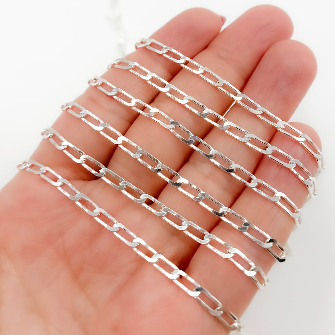 Z59SS. Sterling Silver Flat Curb Chain