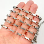 Load image into Gallery viewer, V42OX. Oxidized Sterling Silver Box Link Chain
