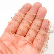 Rose Gold Plated Silver Oval Chain