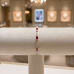 Load image into Gallery viewer, BNG68670RU. 14K Solid Gold Diamond and Ruby Bangle