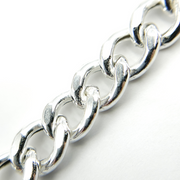 V46SS. Sterling Silver Hollow Curb Link Chain