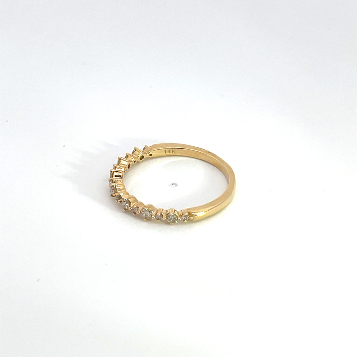 14k Solid Yellow Gold Diamond Ring.