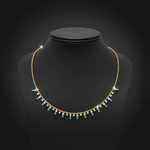 Load image into Gallery viewer, NFK71702. 14K Solid Gold Diamond and Gemstone Necklace