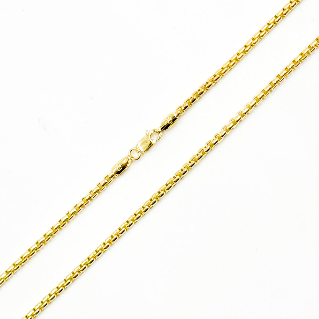 135HVI0934000. 14k Solid Yellow Gold Venetian Box Link Chain