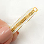 Load image into Gallery viewer, DC514A. Diamond Sterling Silver Rectangle Enamel Connector
