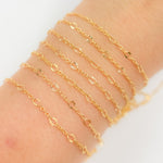 Load image into Gallery viewer, V304GF. 14k Gold Filled Cable and Diamond Cut Marina Link Chain