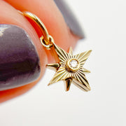 Buy 14K Solid Gold Star Charm with Diamond