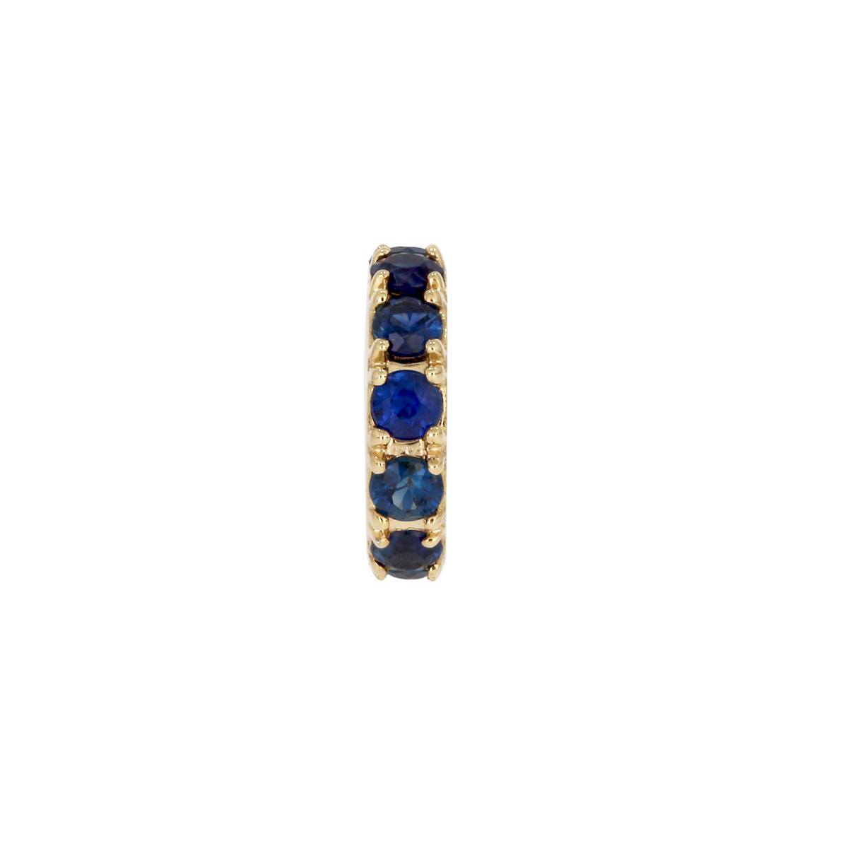 Solid Gold Gemstone Round Ring Slider