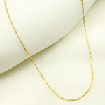 Load image into Gallery viewer, 030FLP1T5. 14K Solid Yellow Gold Diamond Cut Marina Link Chain
