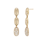 Load image into Gallery viewer, EFL54137. 14K Solid Yellow Gold Diamond Dangle Earrings