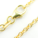 Load image into Gallery viewer, 14K Solid Gold Smooth Cable Necklace. 050KF
